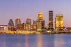 Louisville skyline at dusk, Louisville, Kentucky. Art Print